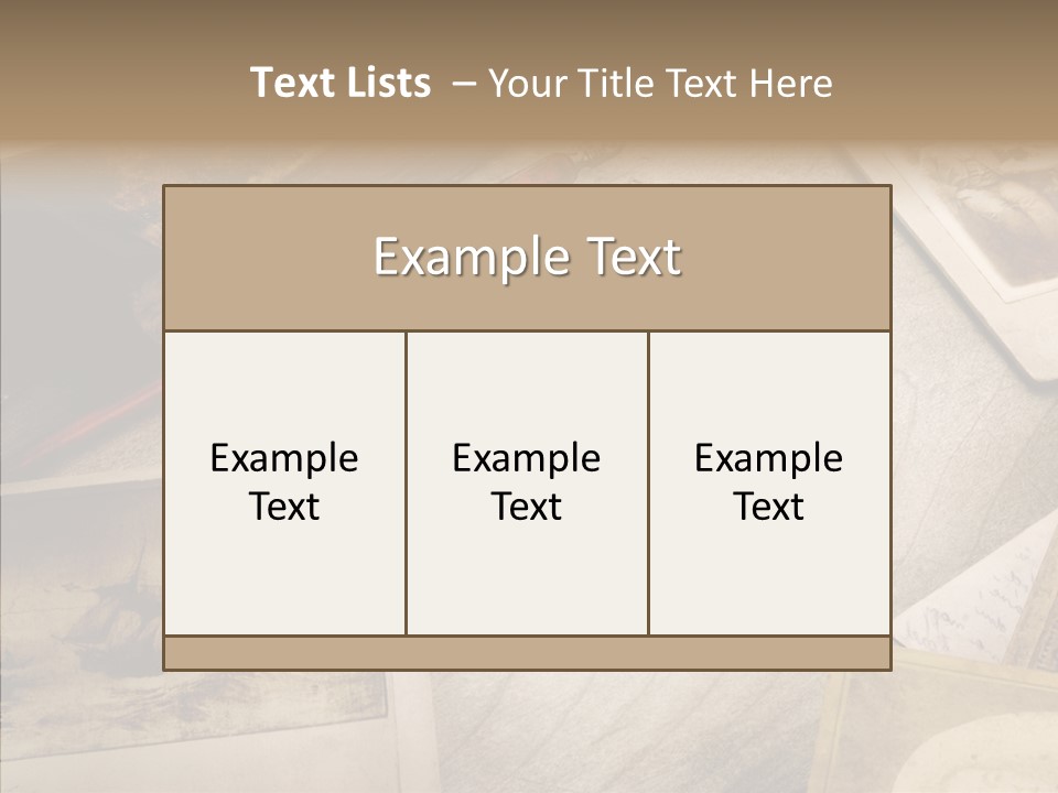 Sepia Handwriting Old Fashioned PowerPoint Template