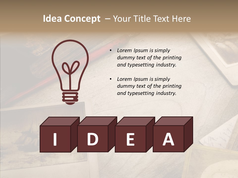Sepia Handwriting Old Fashioned PowerPoint Template