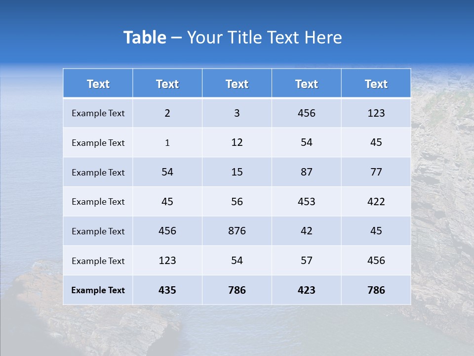 Nature Sea Landscape PowerPoint Template