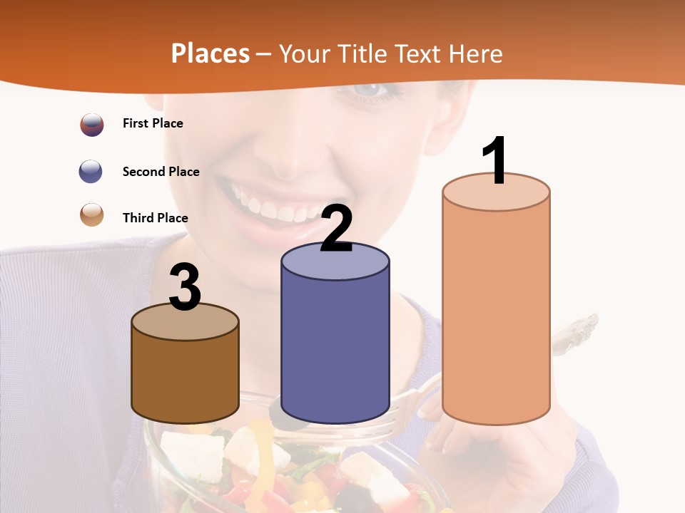 Cut Out Cheerful Olive PowerPoint Template