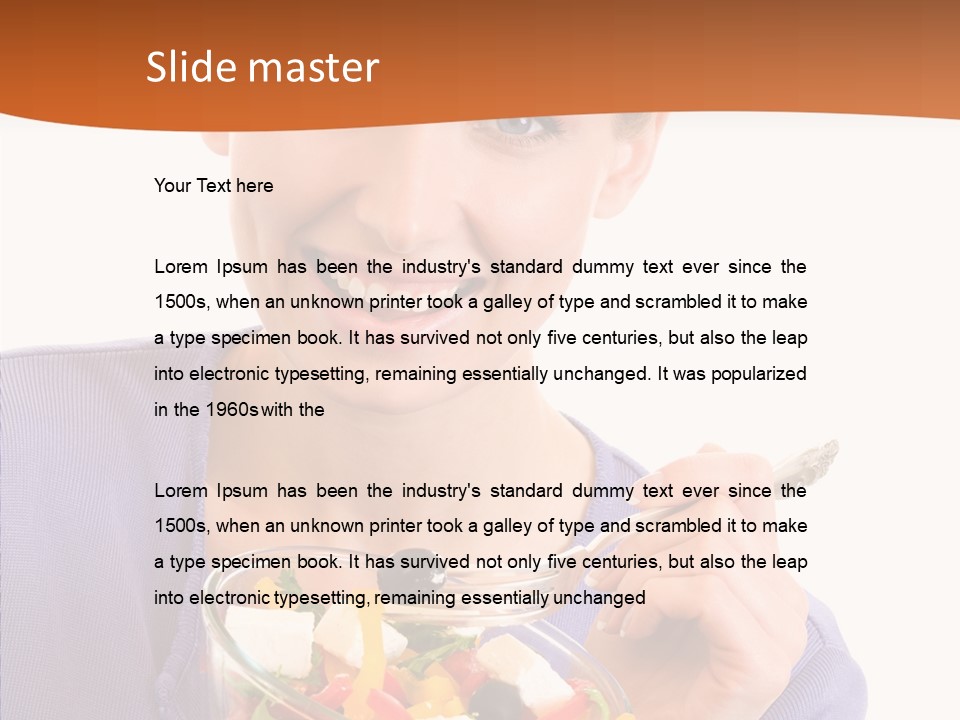 Cut Out Cheerful Olive PowerPoint Template