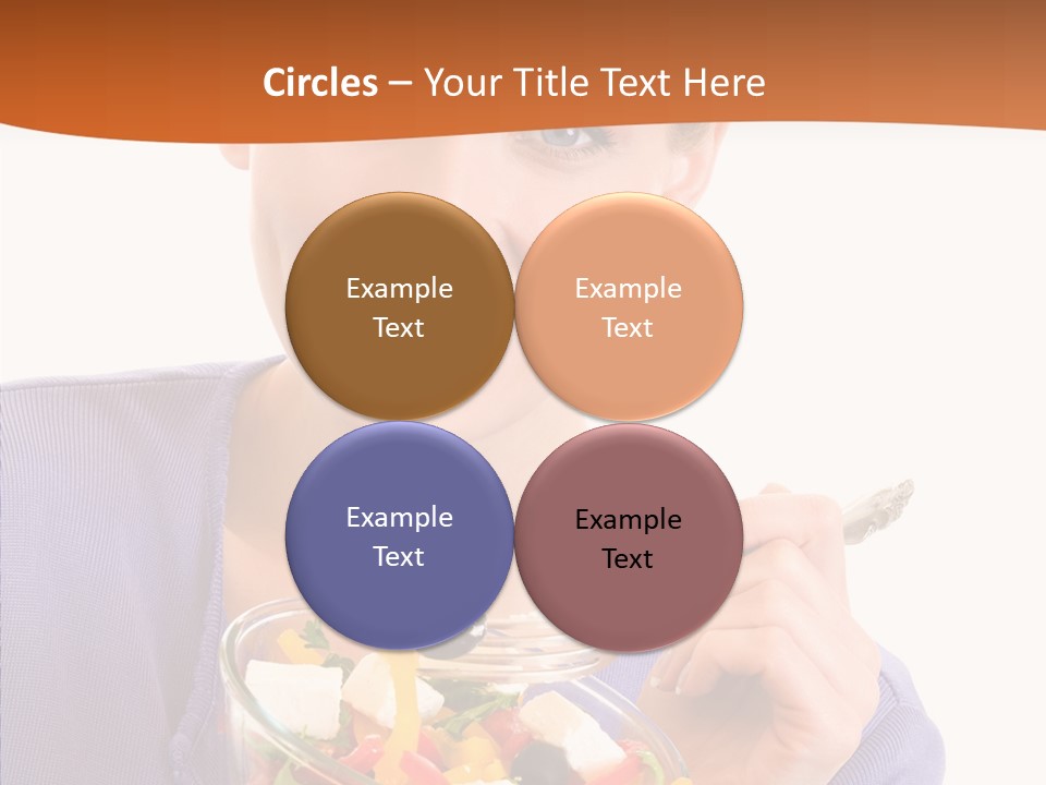 Cut Out Cheerful Olive PowerPoint Template