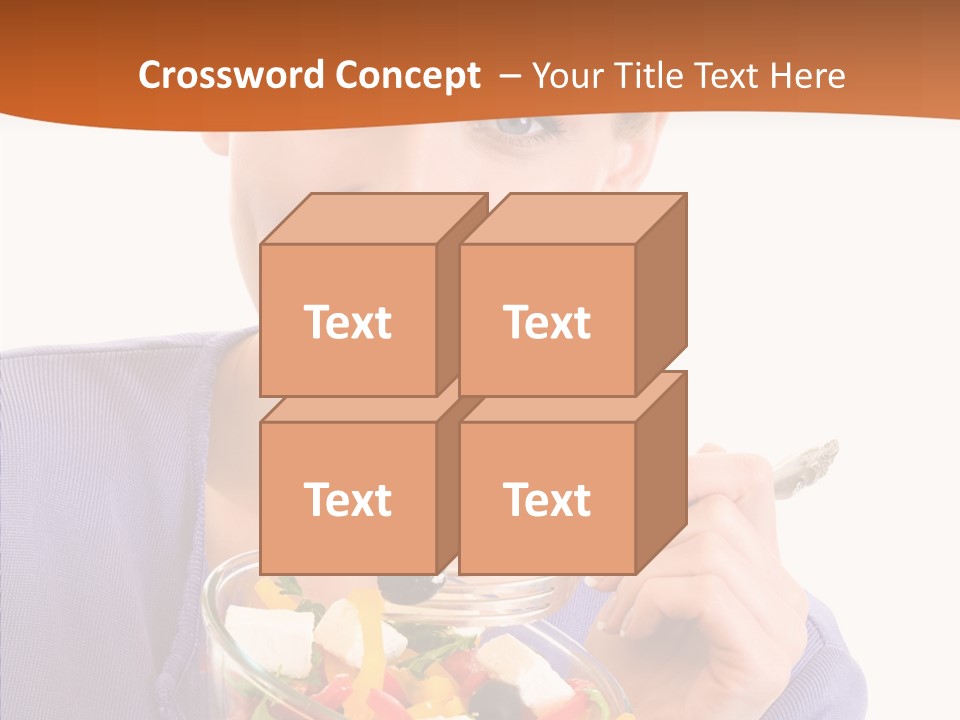 Cut Out Cheerful Olive PowerPoint Template