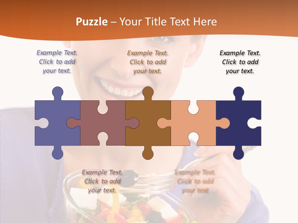 Cut Out Cheerful Olive PowerPoint Template