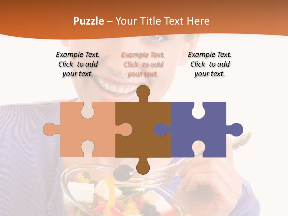 Cut Out Cheerful Olive PowerPoint Template