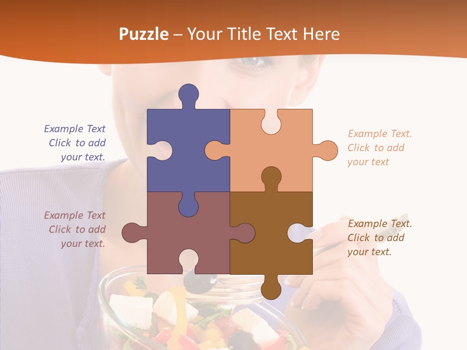 Cut Out Cheerful Olive PowerPoint Template