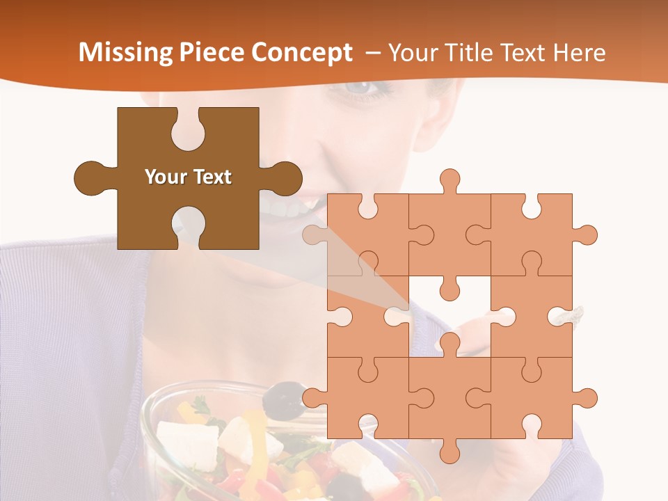 Cut Out Cheerful Olive PowerPoint Template