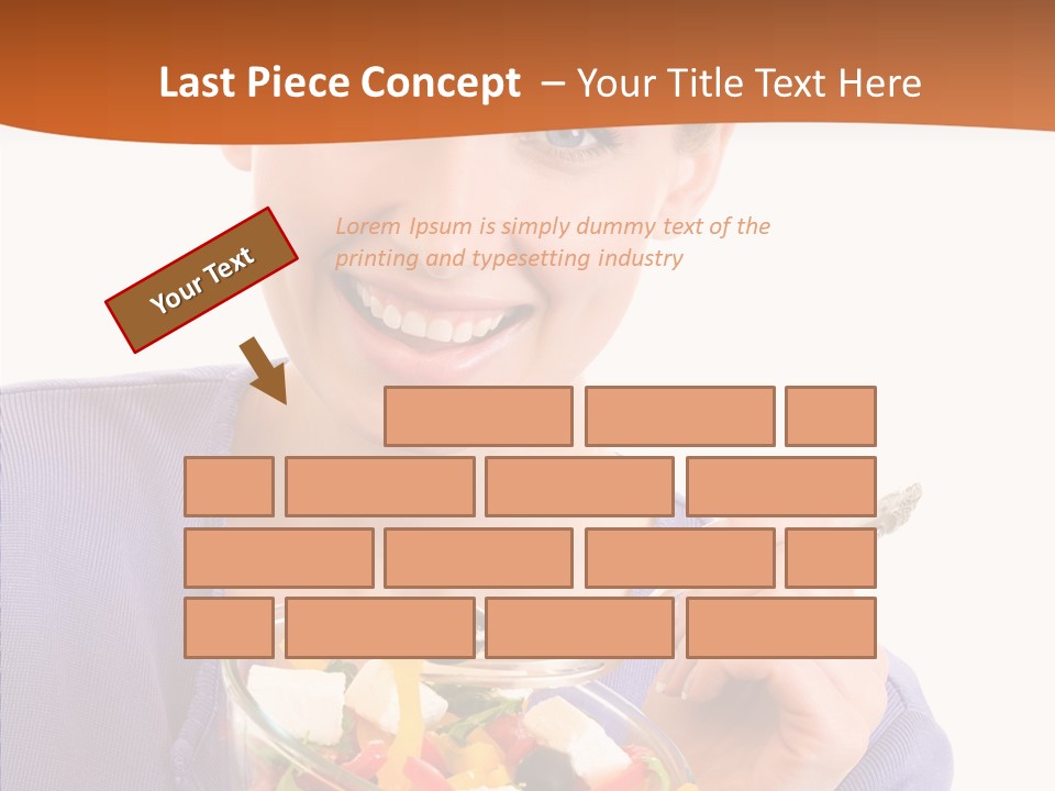 Cut Out Cheerful Olive PowerPoint Template