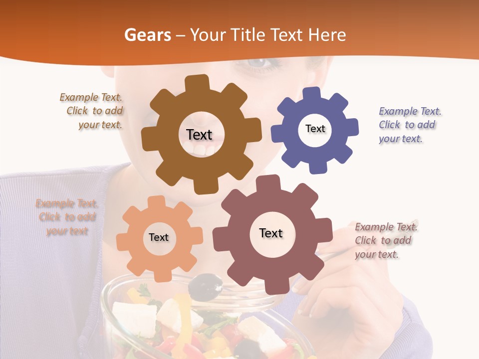 Cut Out Cheerful Olive PowerPoint Template