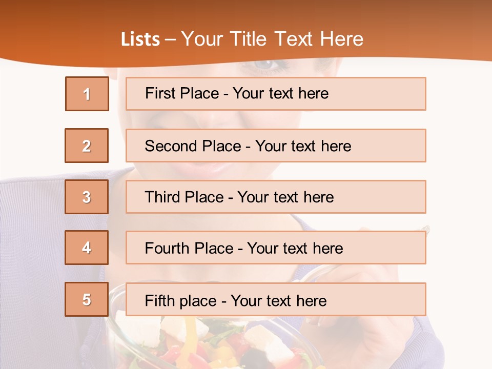 Cut Out Cheerful Olive PowerPoint Template