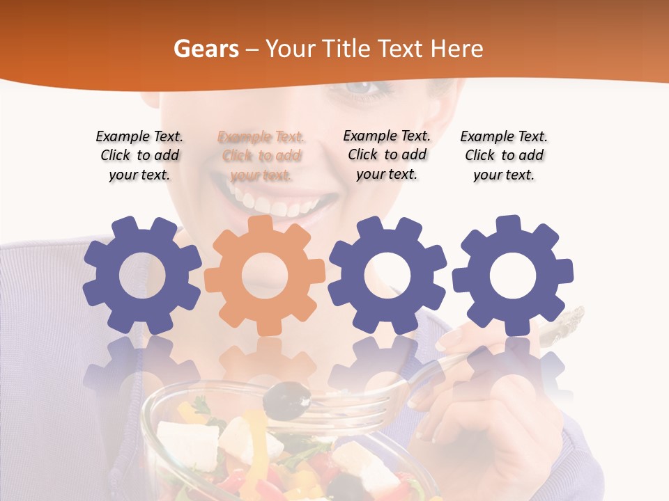 Cut Out Cheerful Olive PowerPoint Template