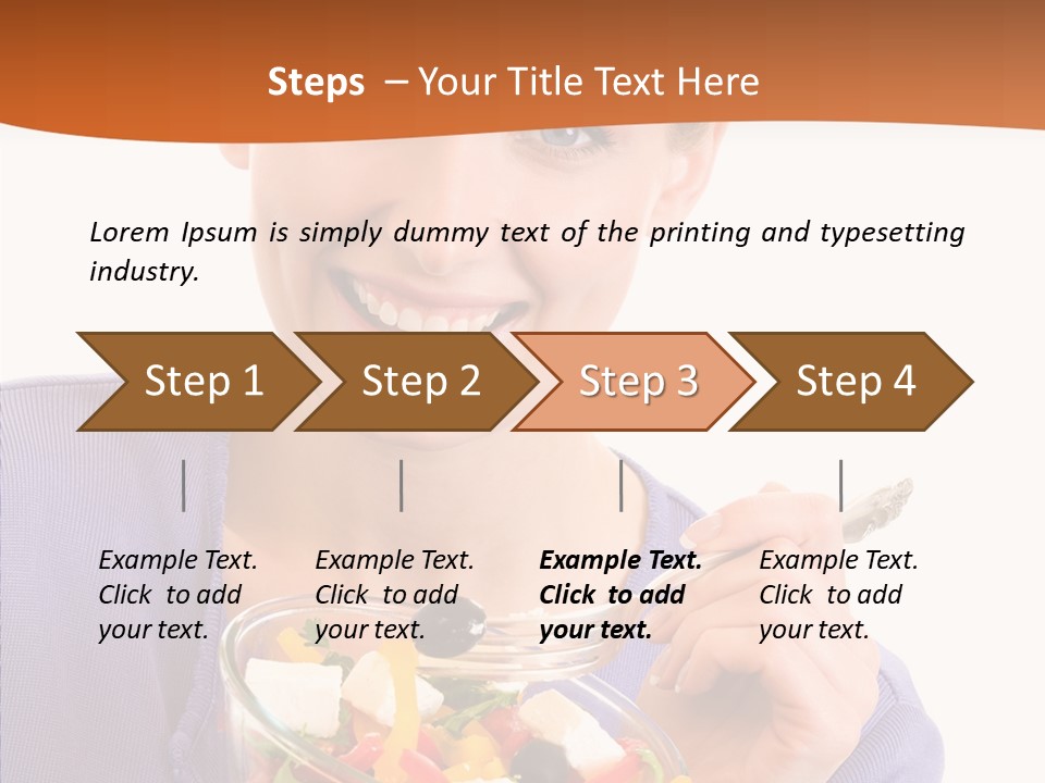 Cut Out Cheerful Olive PowerPoint Template
