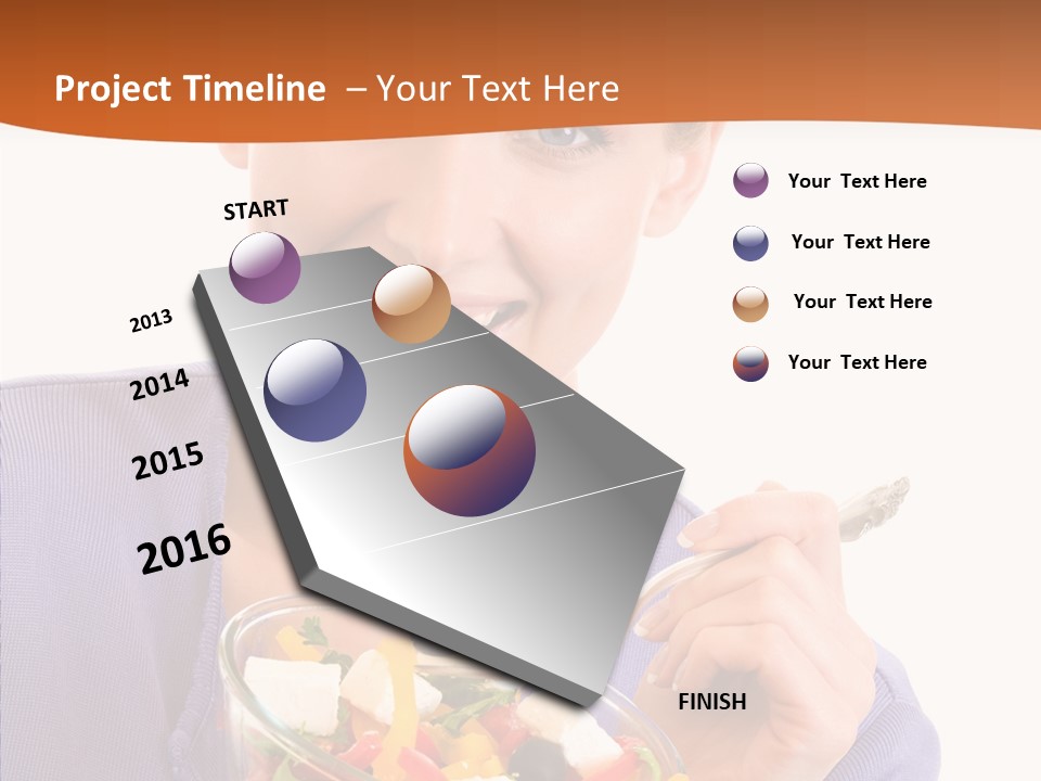 Cut Out Cheerful Olive PowerPoint Template