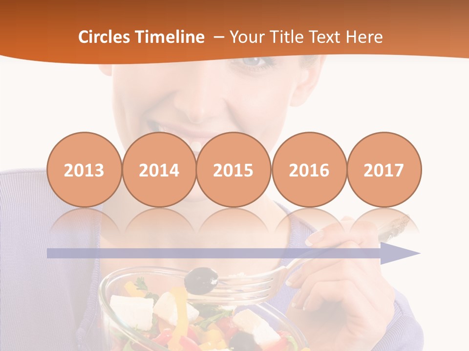 Cut Out Cheerful Olive PowerPoint Template