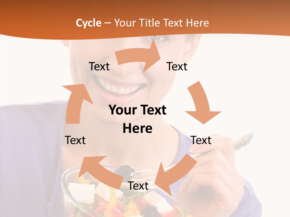 Cut Out Cheerful Olive PowerPoint Template