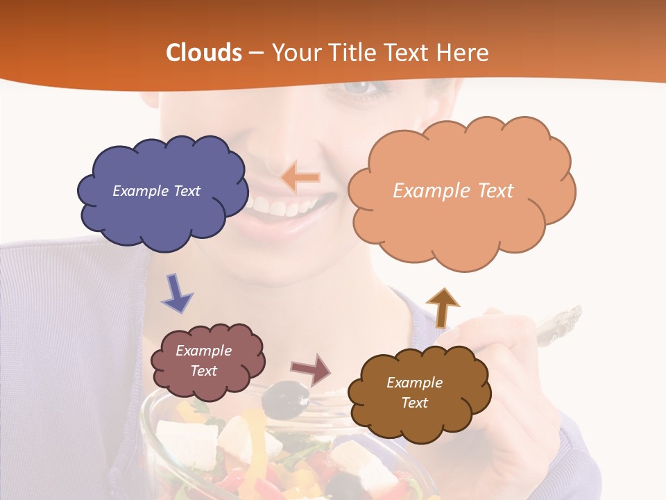 Cut Out Cheerful Olive PowerPoint Template