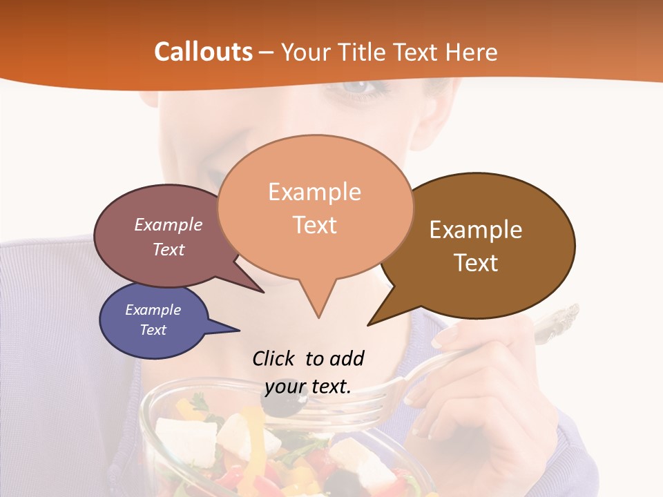 Cut Out Cheerful Olive PowerPoint Template