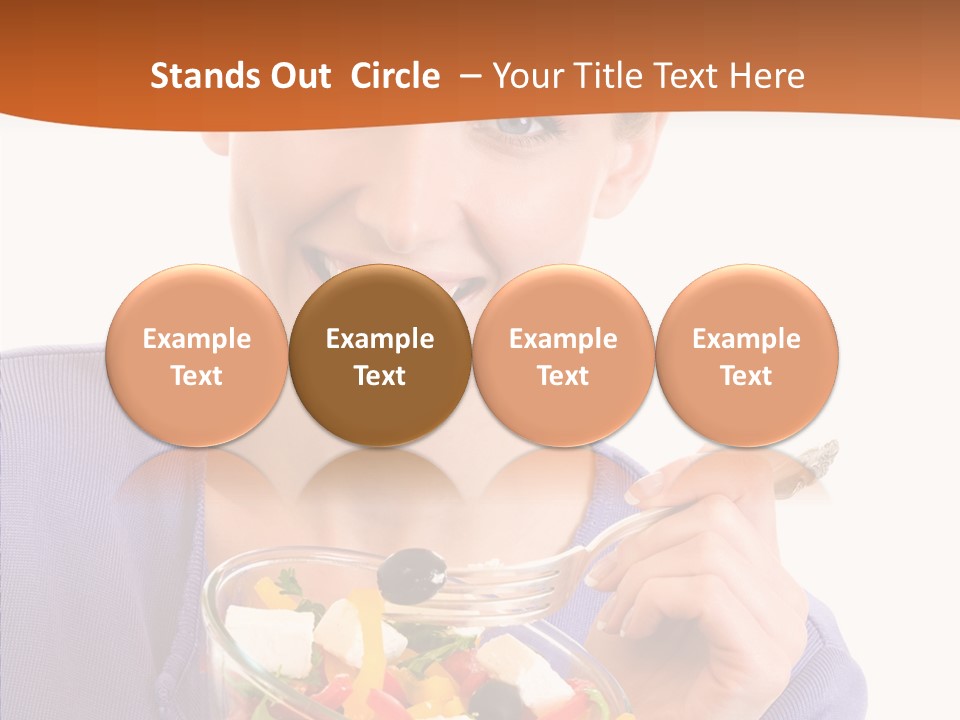 Cut Out Cheerful Olive PowerPoint Template