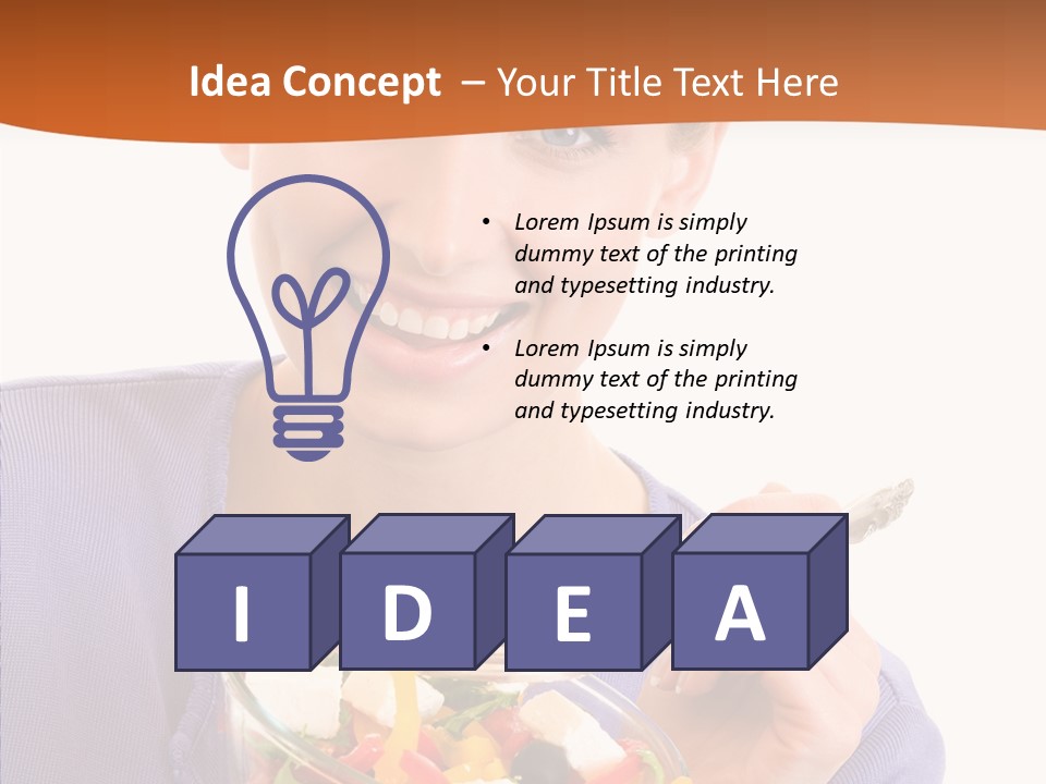 Cut Out Cheerful Olive PowerPoint Template