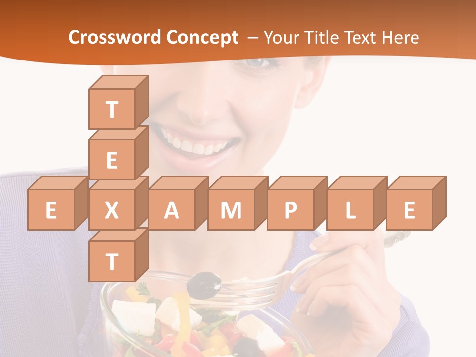 Cut Out Cheerful Olive PowerPoint Template