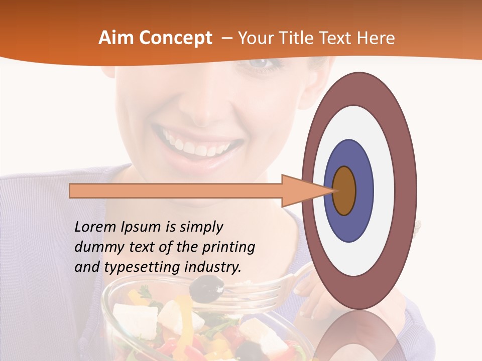 Cut Out Cheerful Olive PowerPoint Template