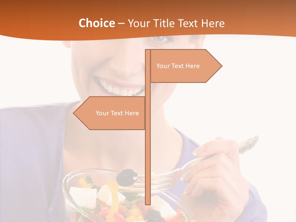 Cut Out Cheerful Olive PowerPoint Template