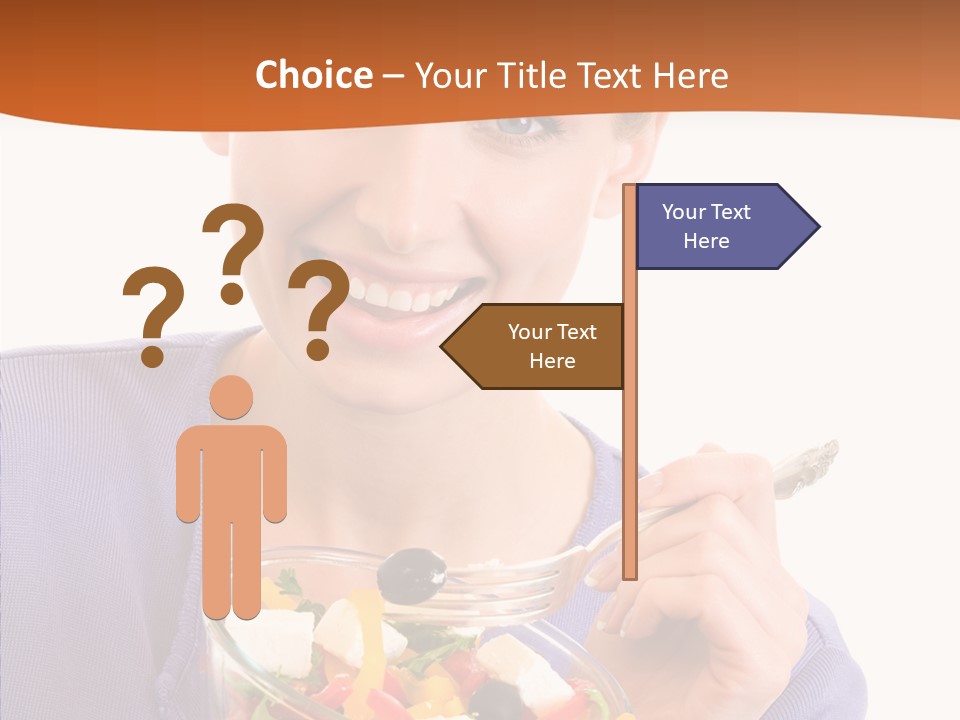 Cut Out Cheerful Olive PowerPoint Template