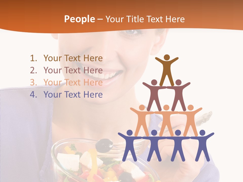 Cut Out Cheerful Olive PowerPoint Template