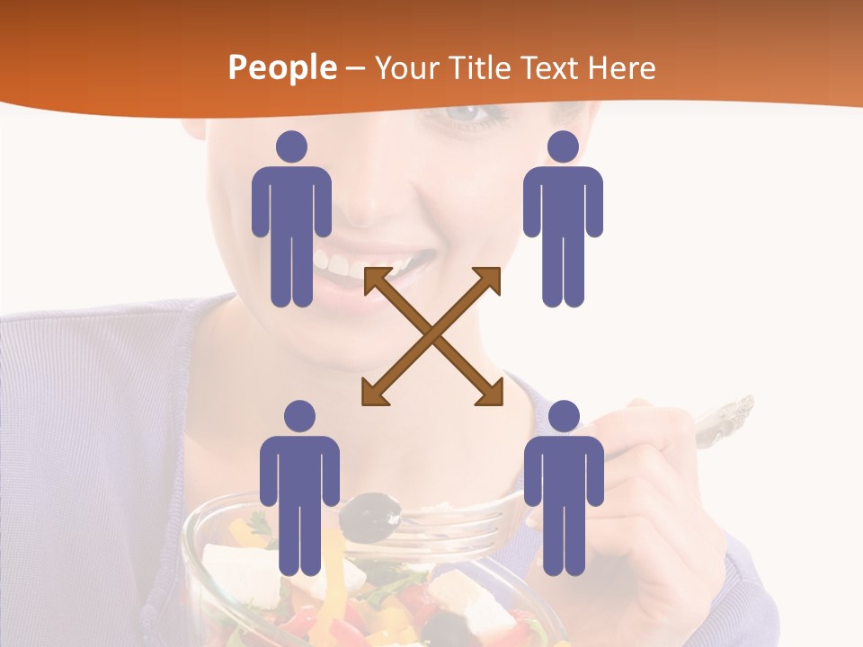 Cut Out Cheerful Olive PowerPoint Template