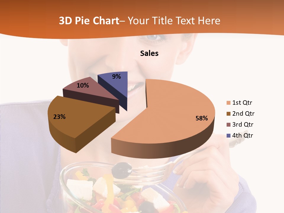 Cut Out Cheerful Olive PowerPoint Template