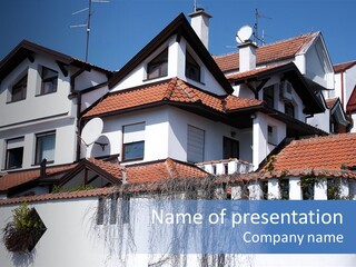 Home Horizontal Exterior PowerPoint Template