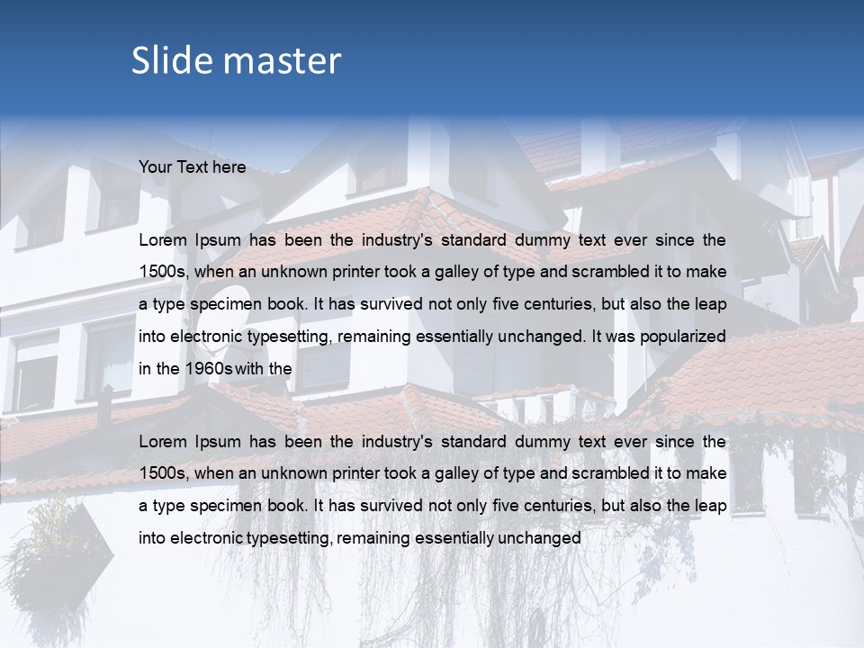 Home Horizontal Exterior PowerPoint Template