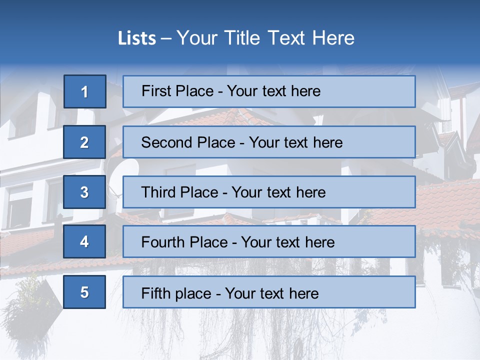 Home Horizontal Exterior PowerPoint Template