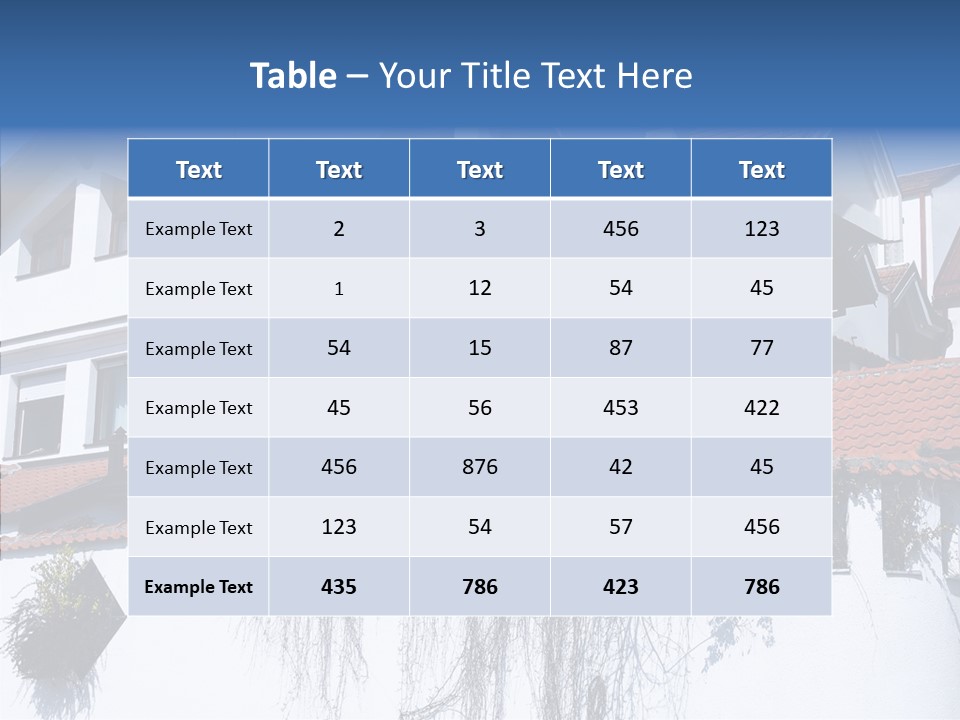 Home Horizontal Exterior PowerPoint Template