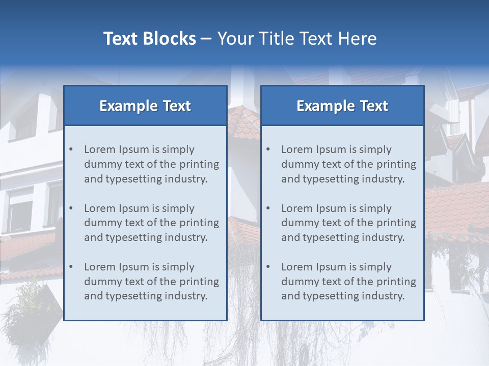 Home Horizontal Exterior PowerPoint Template