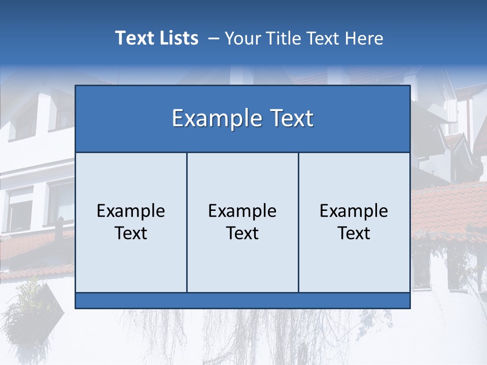 Home Horizontal Exterior PowerPoint Template