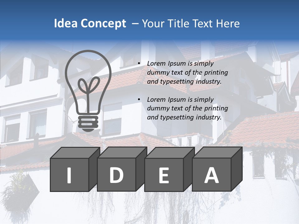 Home Horizontal Exterior PowerPoint Template