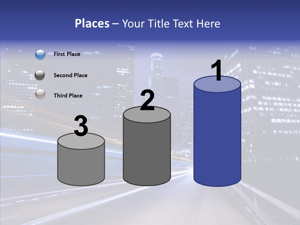 District Cityscape Road PowerPoint Template