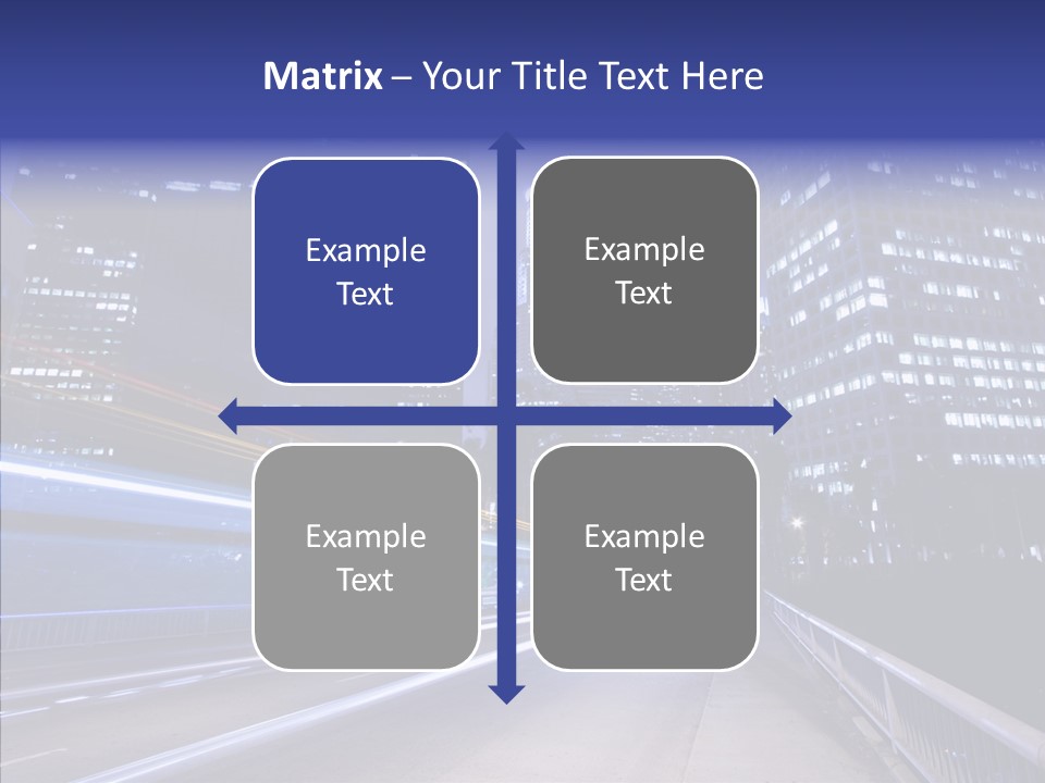 District Cityscape Road PowerPoint Template