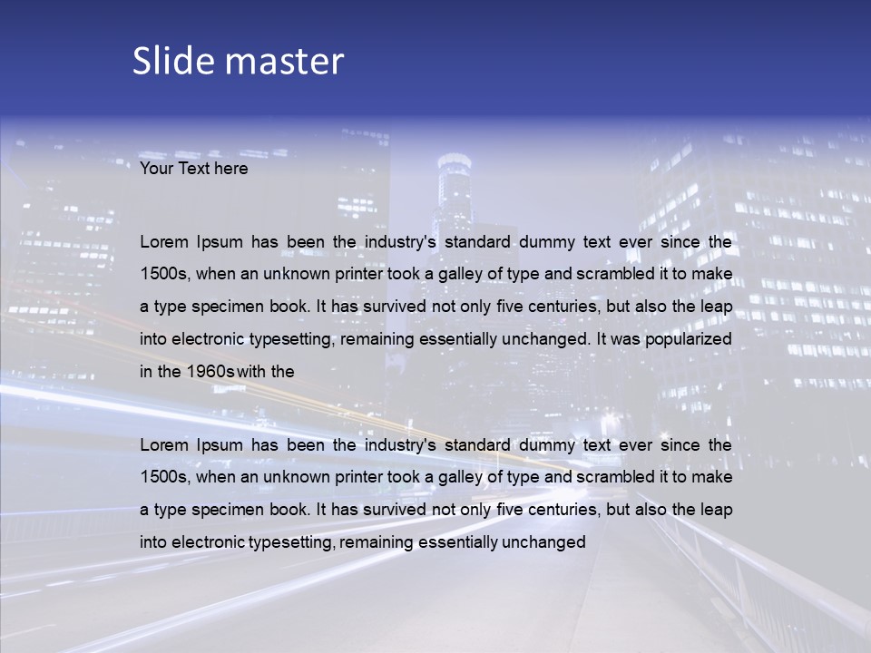 District Cityscape Road PowerPoint Template