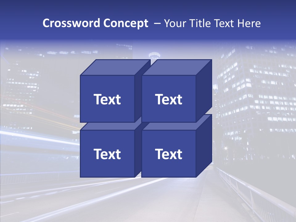 District Cityscape Road PowerPoint Template