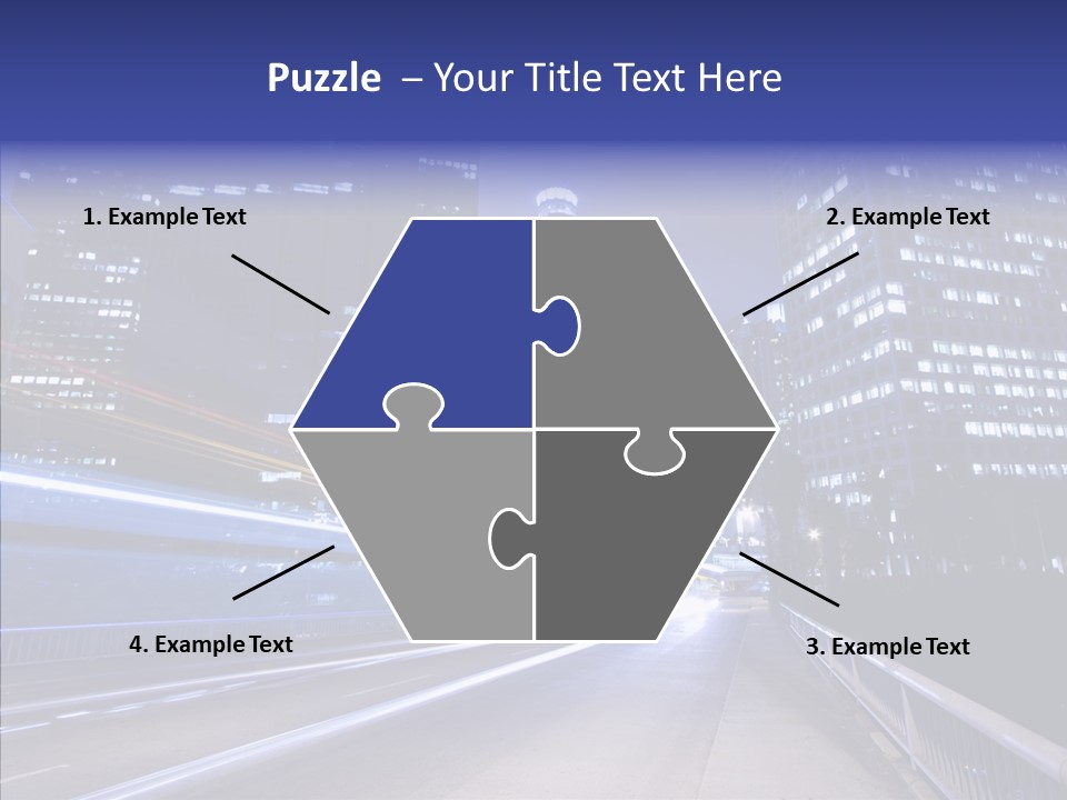 District Cityscape Road PowerPoint Template