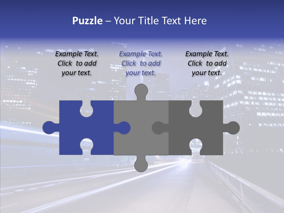 District Cityscape Road PowerPoint Template