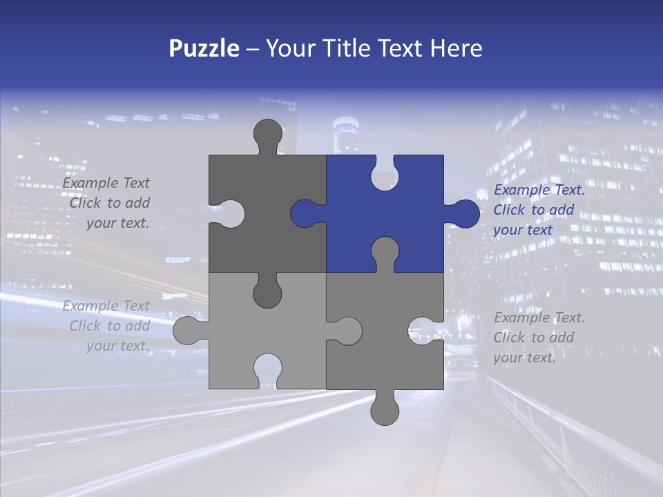 District Cityscape Road PowerPoint Template