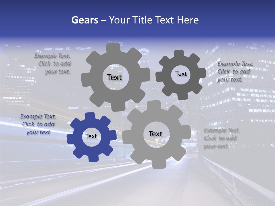 District Cityscape Road PowerPoint Template