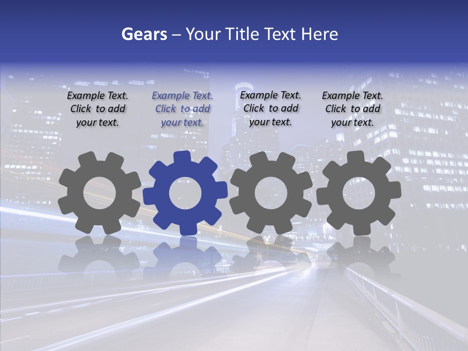 District Cityscape Road PowerPoint Template