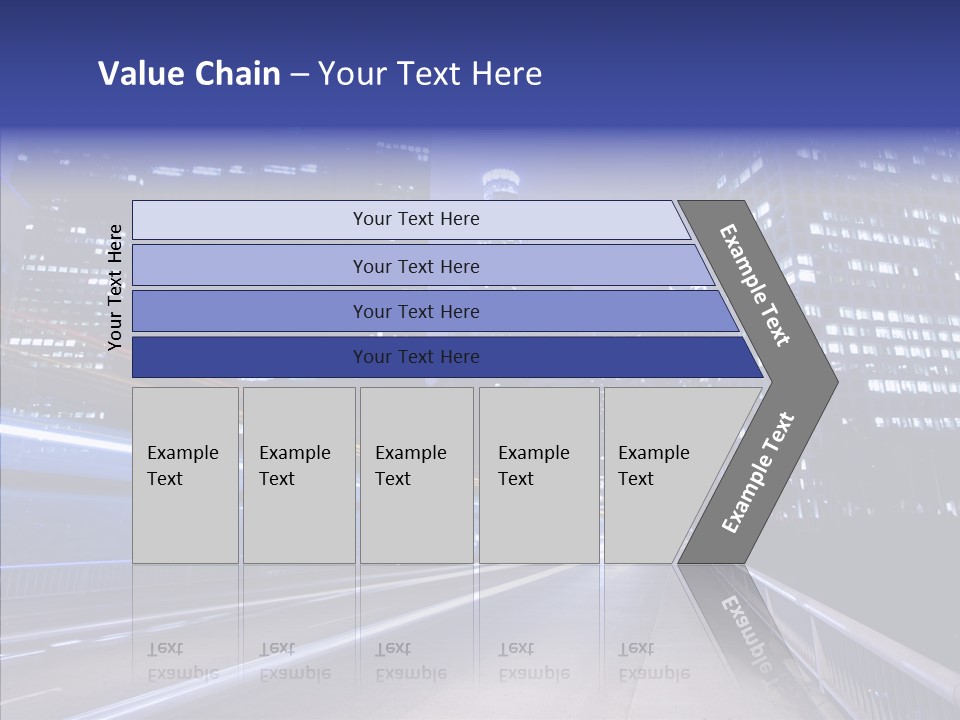 District Cityscape Road PowerPoint Template