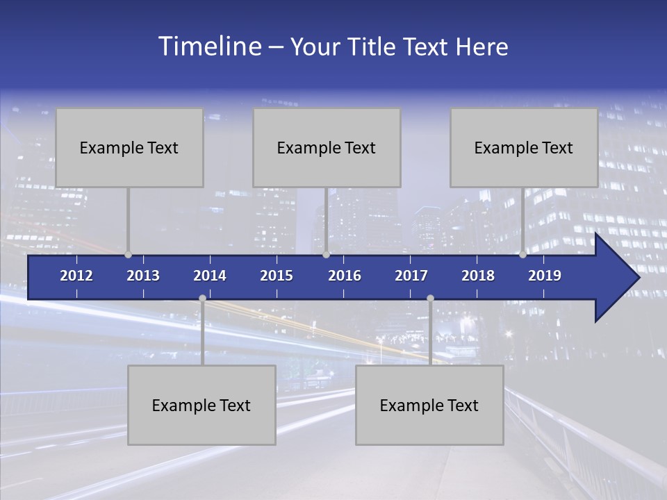District Cityscape Road PowerPoint Template