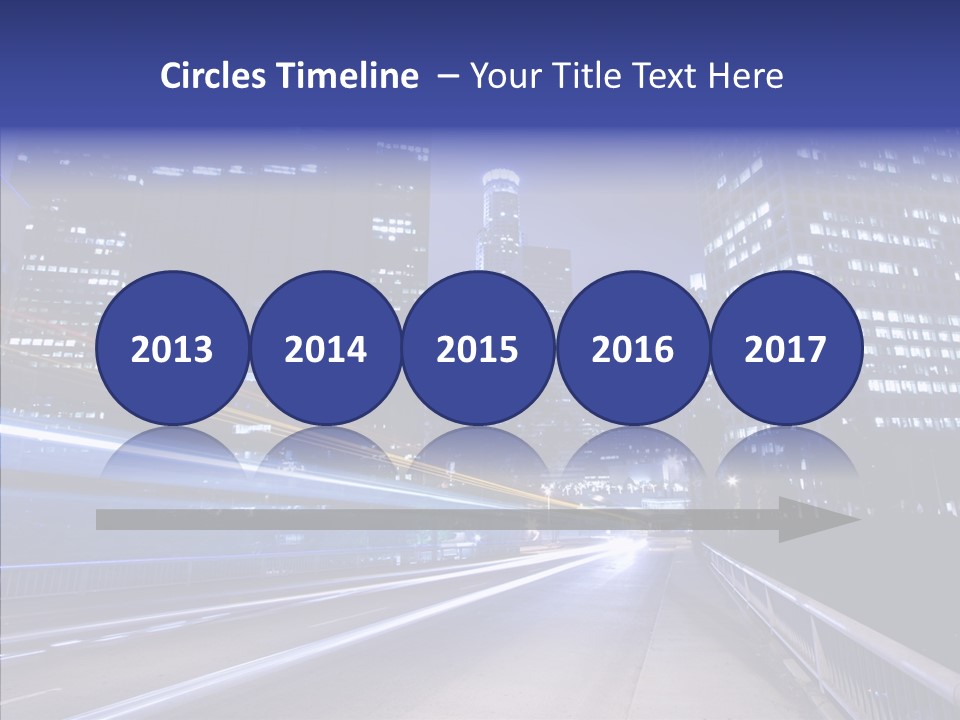 District Cityscape Road PowerPoint Template