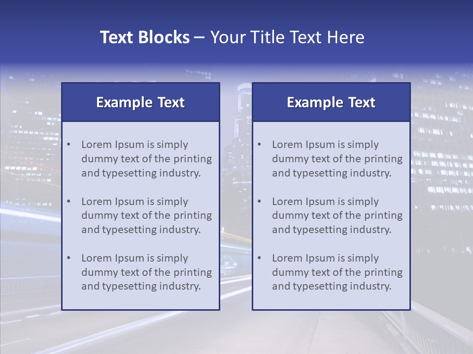 District Cityscape Road PowerPoint Template